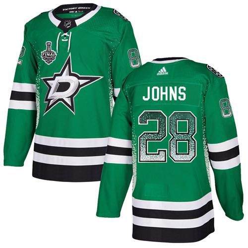 Adidas Men Dallas Stars #28 Stephen Johns Green Home Authentic Drift Fashion 2020 Stanley Cup Final Stitched NHL Jersey